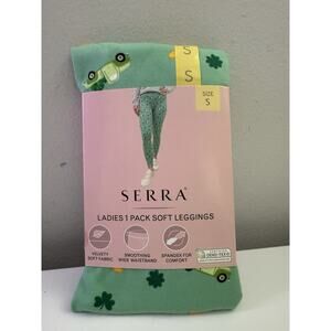 Ladies 1 Pack Soft Leggings (Size S 4-6) Floral Flowers Spring Pattern